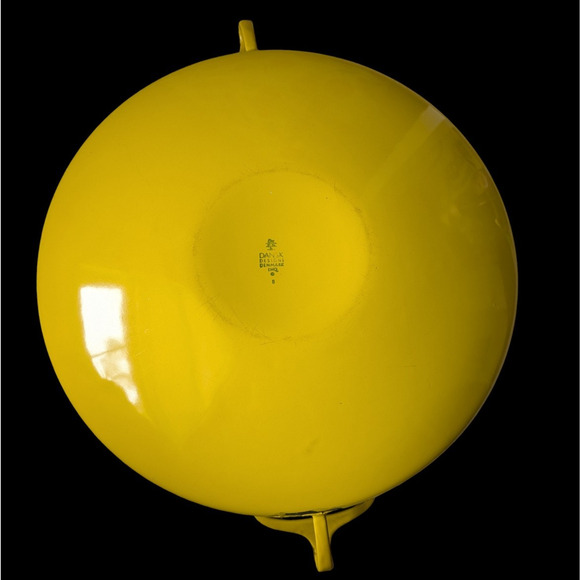 Vtg Dansk Designs Kobenstyle Yellow Enamel Steel Paella Round Pan 13" 1960s - Picture 4 of 16